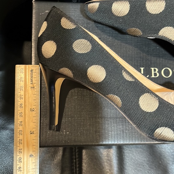 Talbots Nori 1 Black & Gold Polka Dot Women’s Heels 6.5 Plus Matching Purse NWT - Picture 6 of 9
